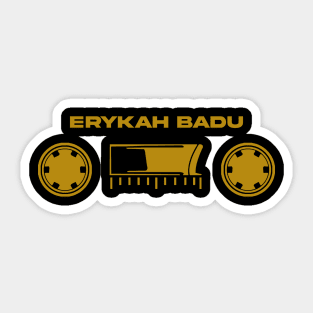 60s cassette with text Erykah Badu Sticker